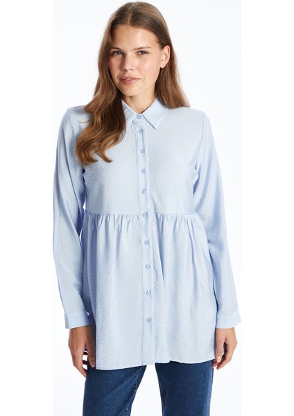 Yeni Sezon Düz Uzun Kollu Kadın Gömlek Tunik