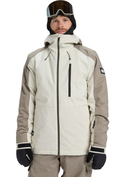 Quıksılver Mıssıon Block Jk Erkek Bone White - Solid Snowboard Ceketi EQYTJ03501-WEG0