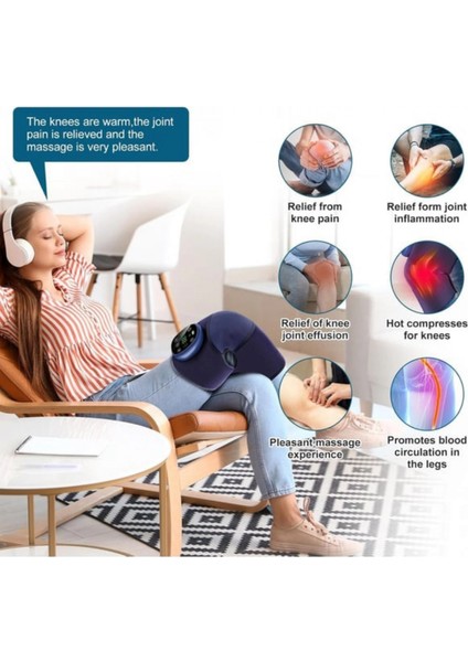 Glr XG-2023 Şarjlı Diz Masaj Aleti Titreşim ve Termal Etkili Hava Yastıklı Diz Masaj Cihazı indirimleri