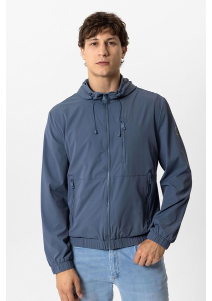 Indigo Regular Fit Kapüşonlu Rüzgar Geçirmez Yağmurluk