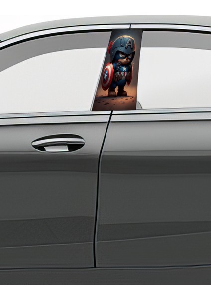 Araç Kapı Direk Kaplama Folyosu Desenli Sağ Sol Takım 2 Adet 22X50 cm