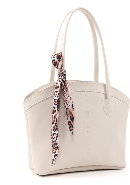 Krem SHK274 Suni Deri Fermuarlı Tek Bölmeli Fular Hediyeli El,kol ve Omuz Çantası fiyatları