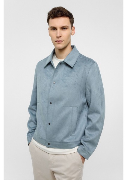 Mavi Regular Fit Süet Ceket Mont modelleri