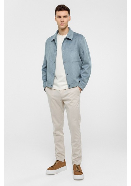 Mavi Regular Fit Süet Ceket Mont