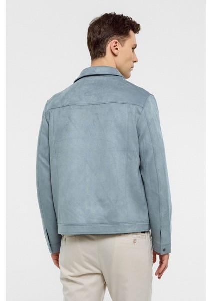 Mavi Regular Fit Süet Ceket Mont