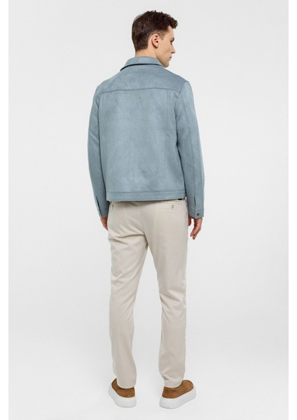 Mavi Regular Fit Süet Ceket Mont