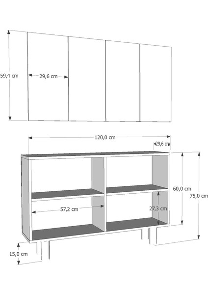 Frauddd (KM120) Bohem Konsol , Çok Amaçlı Dolap -Beyaz-Beyaz fiyatları