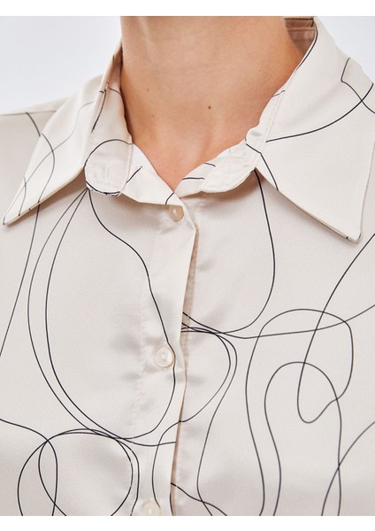 Yeni Sezon Desenli Saten Kadın Gömlek Tunik modelleri