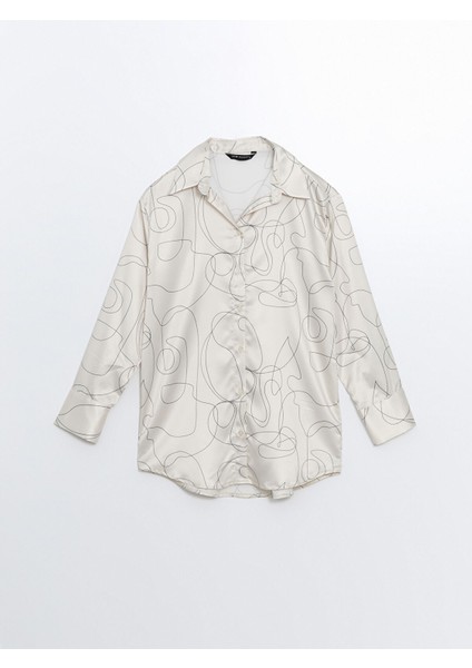 Yeni Sezon Desenli Saten Kadın Gömlek Tunik indirimleri