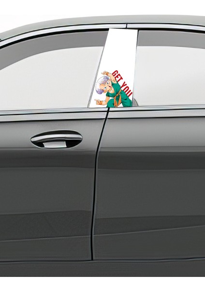 Araç Kapı Direk Kaplama Folyosu Desenli Sağ Sol Takım 2 Adet 22X50 cm