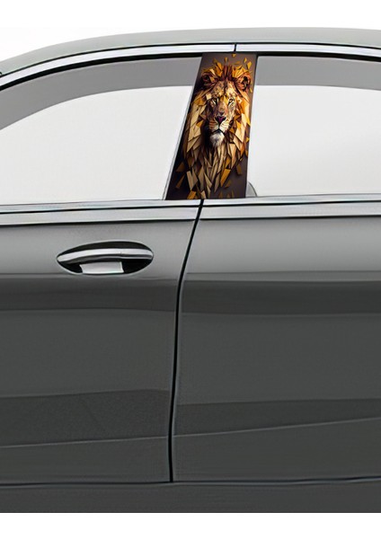 Araç Kapı Direk Kaplama Folyosu Desenli (Sağ Sol Takım) (2 Adet) - 22X50 cm