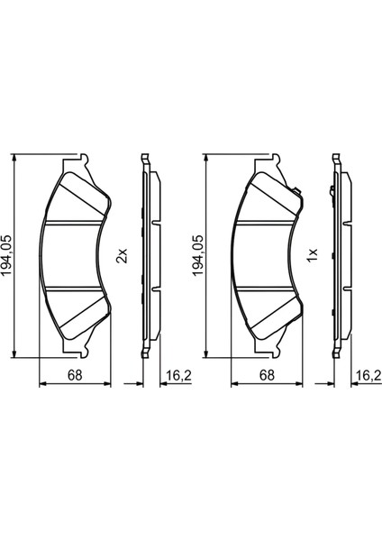 Ford Ranger 2011> Ön Fren Balatası | Bosch 0986494791 - AB31 2L361 Ab