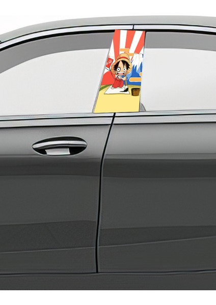 Araç Kapı Direk Kaplama Folyosu Desenli (Sağ Sol Takım) (2 Adet) - 22X50 cm