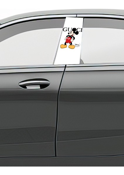 Araç Kapı Direk Kaplama Folyosu Desenli (Sağ Sol Takım) (2 Adet) - 22X50 cm