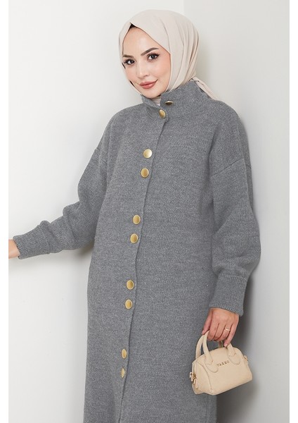 Reha Düğmeli Triko Hırka 1603 - Gri fiyatları