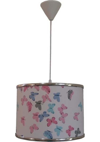 Kelebekli 2.li Set M-483 Kumaş Kaplama Yatak Odası Genç ve Çocuk Odası Avize ve Abajur Takımı fiyatları