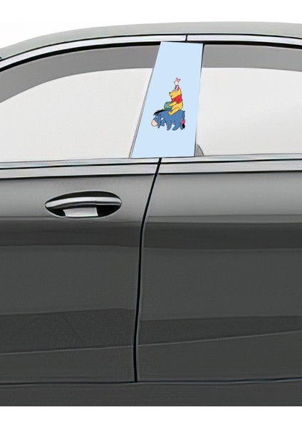 Araç Kapı Direk Kaplama Folyosu Desenli (Sağ Sol Takım) (2 Adet) - 22X50 cm