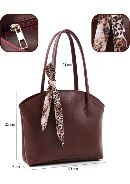 Bordo SHK274 Suni Deri Fermuarlı Tek Bölmeli Fular Hediyeli El,kol ve Omuz Çantası fırsatları