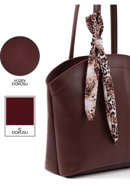 Bordo SHK274 Suni Deri Fermuarlı Tek Bölmeli Fular Hediyeli El,kol ve Omuz Çantası indirimleri