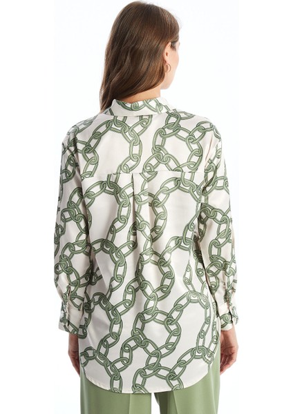 Yeni Sezon Desenli Saten Kadın Gömlek Tunik fırsatları