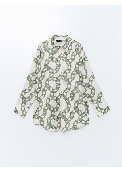 Yeni Sezon Desenli Saten Kadın Gömlek Tunik indirimleri