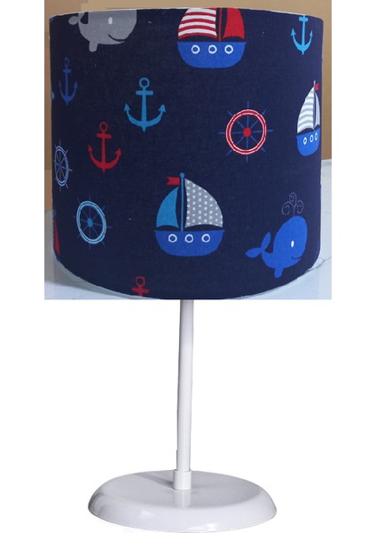 Mavi Denizci 2.li Set M-482 Kumaş Kaplama Genç ve Çocuk Odası Avize ve Abajur Takımı modelleri