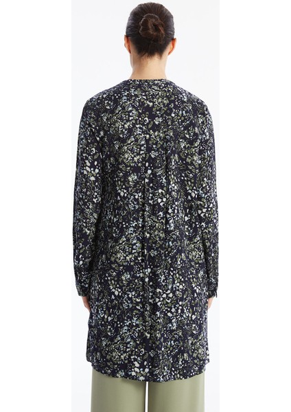 Yeni Sezon Bisiklet Yaka Çiçekli Kadın Tunik fırsatları