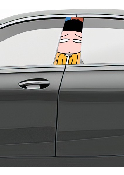 Araç Kapı Direk Kaplama Folyosu Desenli (Sağ Sol Takım) (2 Adet) - 22X50 cm