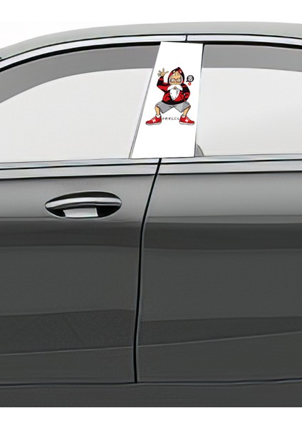 Araç Kapı Uyumlu Direk Kaplama Folyosu Desenli (Sağ Sol Takım) (2 Adet) - 22X50 cm