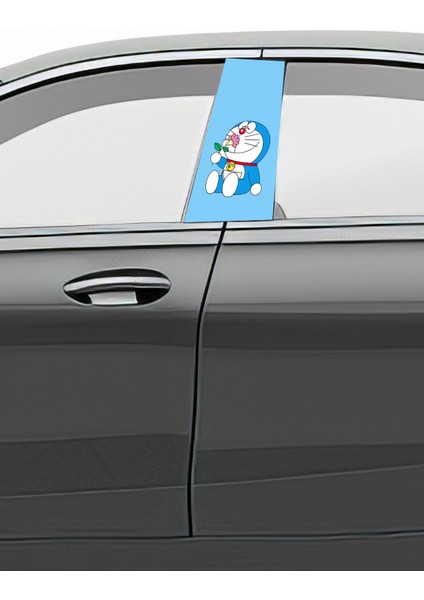 Araç Kapı Uyumlu Direk Kaplama Folyosu Desenli (Sağ Sol Takım) (2 Adet) - 22X50 cm