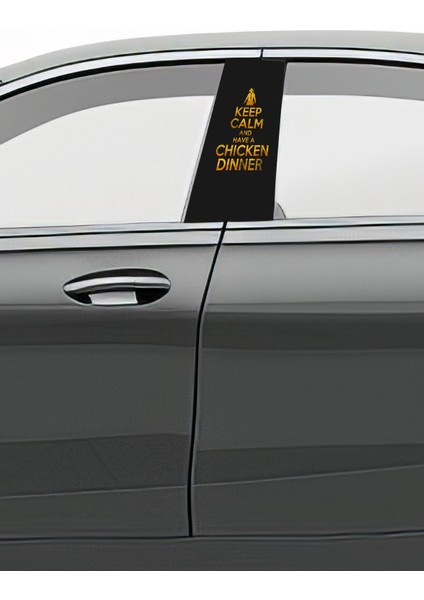 Araç Kapı Direk Kaplama Folyosu Desenli (Sağ Sol Takım) (2 Adet) - 22X50 cm