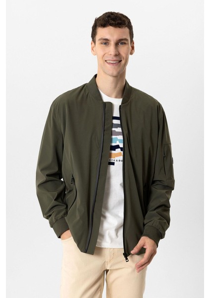 Haki Regular Fit Bomber Ceket Mont