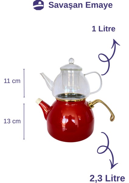 Emaye Cam Demlikli Çaydanlık modelleri