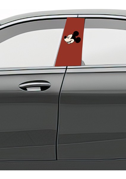 Araç Kapı Direk Kaplama Folyosu Desenli Sağ Sol Takım 2 Adet 22X50 cm