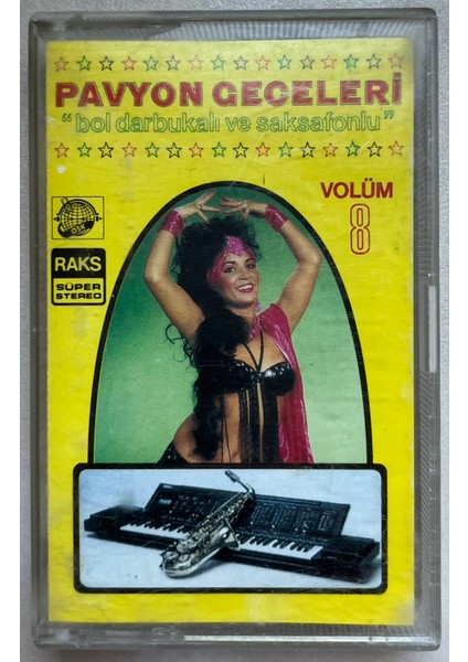 Pavyon Geceleri 8 Bol Darbukalı ve Saksafonlu Kaset (Orijinal Dönem Baskı Kaset)