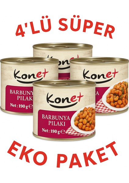 Barbunya Pilaki 4X190 gr Eko Paket