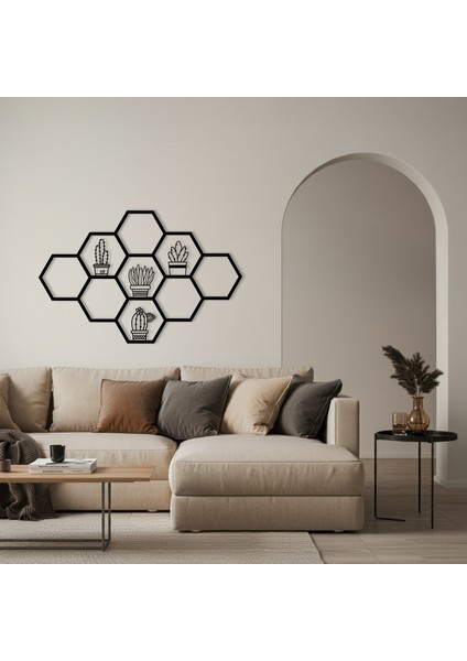 Hexaflow Çiçek Temalı Ahşap Duvar Tablosu fiyatları