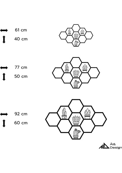 Hexaflow Çiçek Temalı Ahşap Duvar Tablosu indirimleri