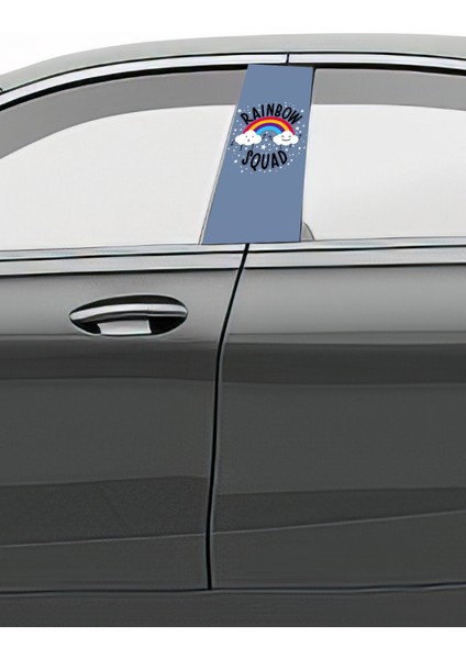 Araç Kapı Direk Kaplama Folyosu Desenli Sağ Sol Takım 2 Adet 22X50 cm