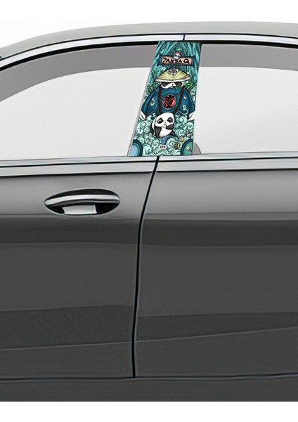 Araç Kapı Direk Kaplama Folyosu Desenli (Sağ Sol Takım) (2 Adet) - 22X50 cm