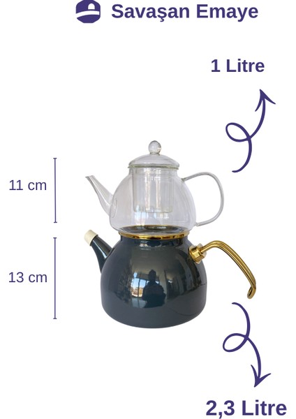 Emaye Cam Demlikli Çaydanlık modelleri