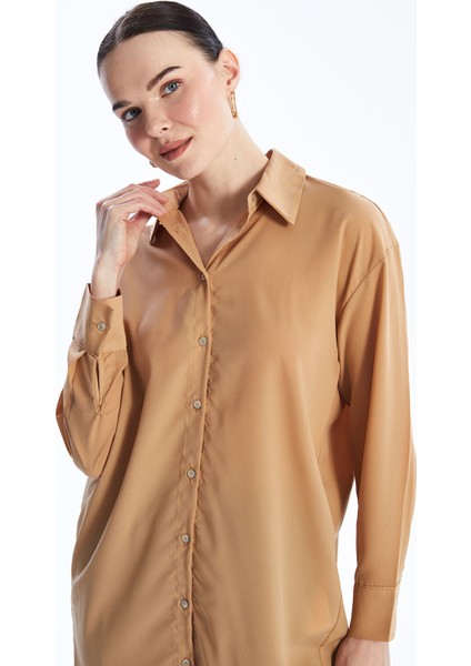 Yeni Sezon Düz Uzun Kollu Oversize Kadın Gömlek Tunik modelleri