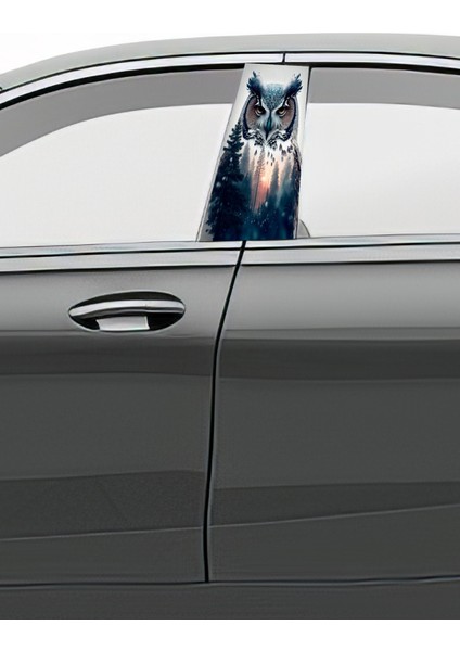 Araç Kapı Direk Kaplama Folyosu Desenli (Sağ Sol Takım) (2 Adet) - 22X50 cm