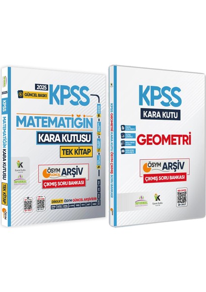 2025 KPSS Kara Kutu Matematik Tek Kitap ve Geometri Set Çıkmış Soru Bankası