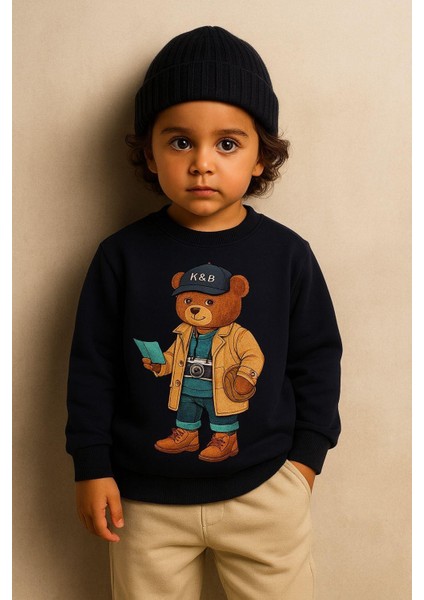 Çocuk Şapkalı Teddy Desenli Eşofman Takımı fiyatları