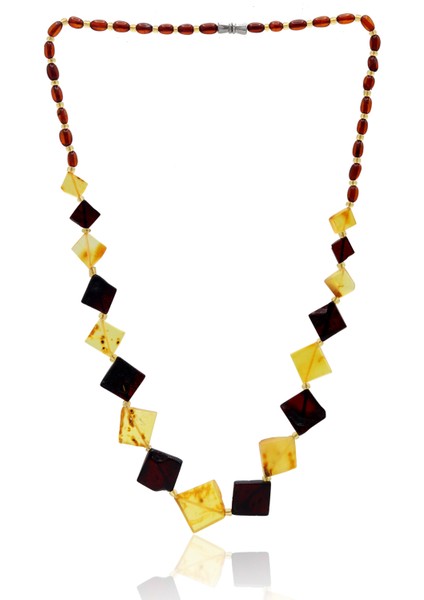 Sarı Siyah Orijinal Damla Kehribar Bay Bayan Kolye 201024766