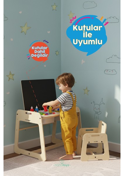 My Table - Montessori Aktivite Masası ve Sandalyesi Veyazı Tahtası modelleri