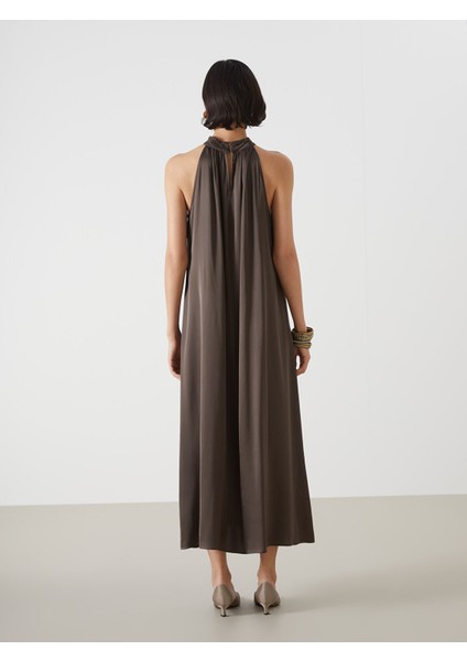 Yeni Sezon Kadın Halter Yaka Düz Elbise fırsatları