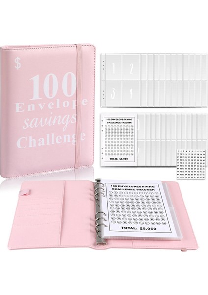 100 Zarf Para Tasarrufu Mücadelesi Klasörü, Pembe (Yurt Dışından) fırsatları