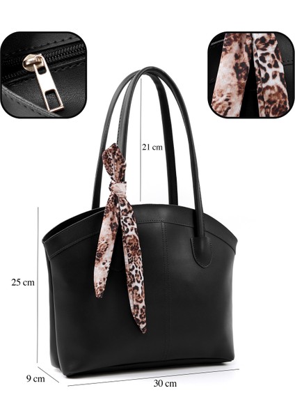 Siyah SHK274 Suni Deri Fermuarlı Tek Bölmeli Fular Hediyeli El,kol ve Omuz Çantası fırsatları